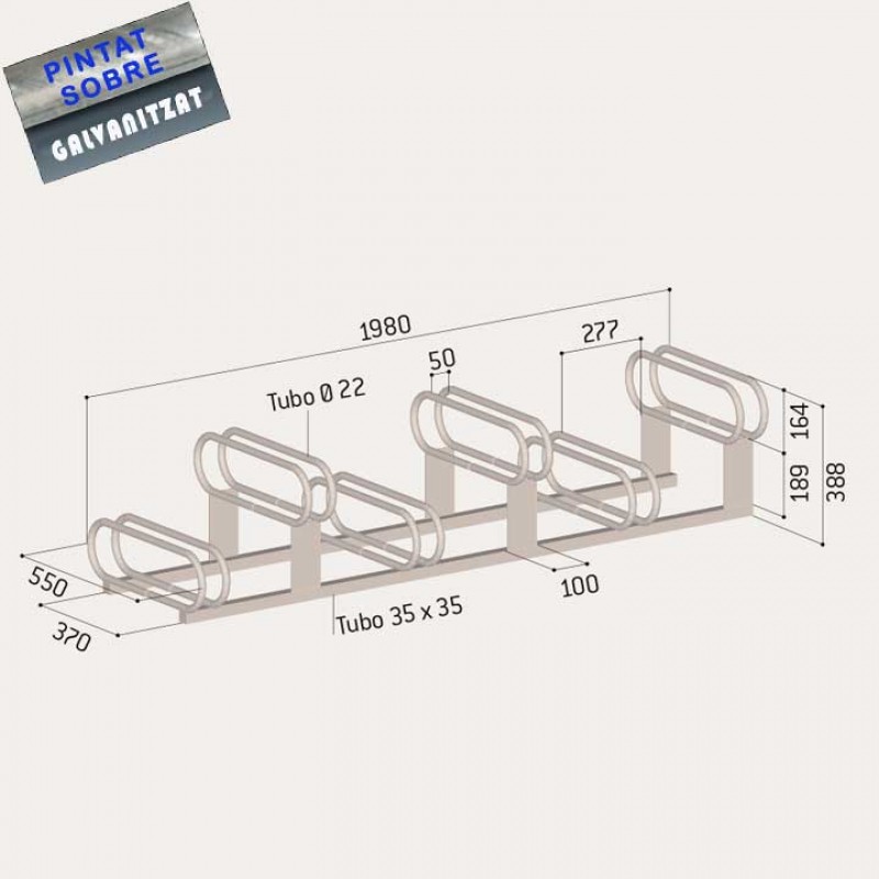Aparcabicicletes a direrents alçades